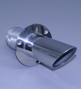 3" Exhaust Tip Straight Flange / Angled End 45