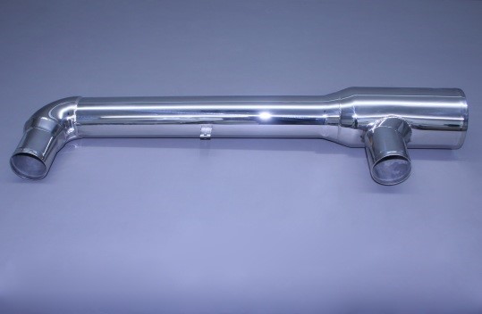 4" X 4" X 6" Polished Stainless Exhaust Crossover Collector (Ea)