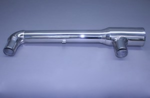 5” x 5” x 6” Polished Stainless Steel Exhaust Crossover Collector